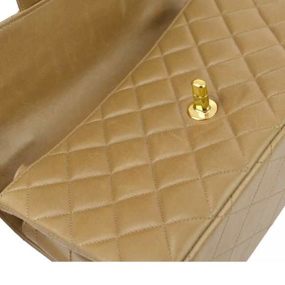 CHANEL BAG DOUBLE FLAPS BEIGE CHAIN QUILTED 💝 - Picture 5 of 9